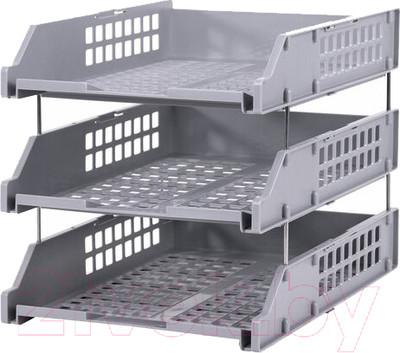 Лоток для бумаг Brauberg Grand Office / 238110 (серый)