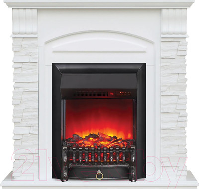 Каминокомплект Смолком Alioth New + Fobos-s Lux BL LT (бьянко белый)