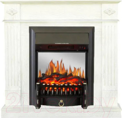 Каминокомплект Смолком Brighton + Fobos-s Lux BL LT (бьянко белый)