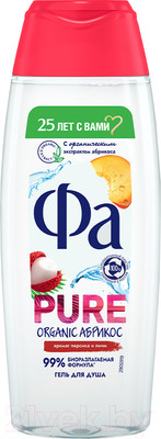 Гель для душа Фа Pure Organic Абрикос аромат персика и личи (250мл)