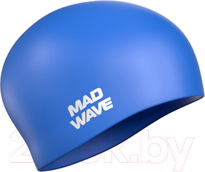 Шапочка для плавания Mad Wave Long Hair Silicone (синий)