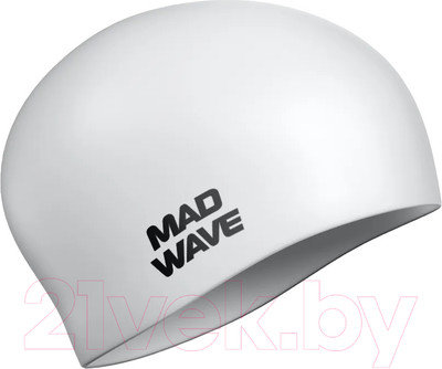 Шапочка для плавания Mad Wave Long Hair Silicone (белый)
