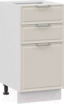 Шкаф-стол кухонный ТриЯ Белладжио 1Н4Я3 (белый/софт панакота)