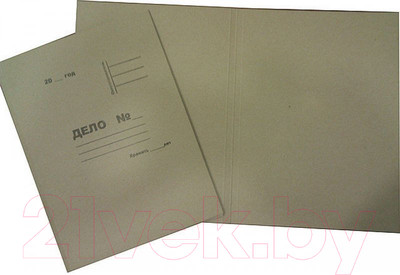 Папка картонная Полиграфкомпонент Дело КТ 0.8 (серый)