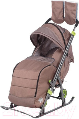 Санки-коляска GalaXy Kids 3-2С (бронза)