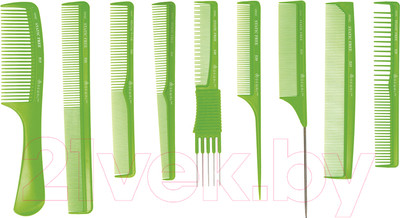 Набор расчесок Dewal CO-9-Light Green (9шт, салатовый)