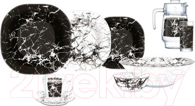 Набор столовой посуды Luminarc Carine Marble Black / V2709