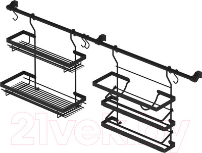 Рейлинговая система Starax S-4522-A (антрацит)