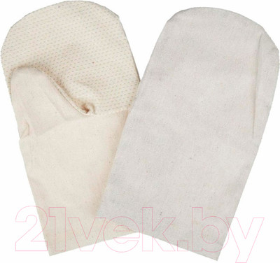 Перчатки защитные Kronex Рукавицы Двунитка ПВХ наладонником / PER-0018