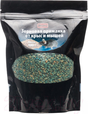 Средство для борьбы с вредителями Borg Приманка зерновая от мышей и крыс (400г)