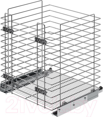 Корзина для белья выдвижная Starax S-8057-C (хром)