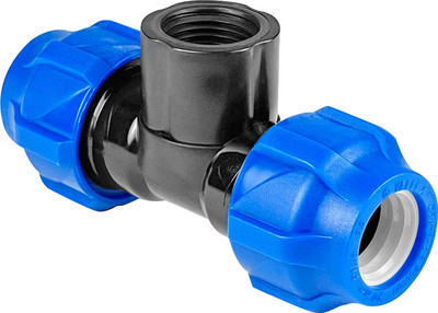 Тройник переходной Valfex ПНД 25-1/2"-25 60/15 / 1210012501225 (с внутренней резьбой)