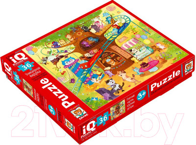 Развивающая игра Айрис-пресс IQ пазл для малышей. Котики в парке 3+ / 9785811272242 (36эл)