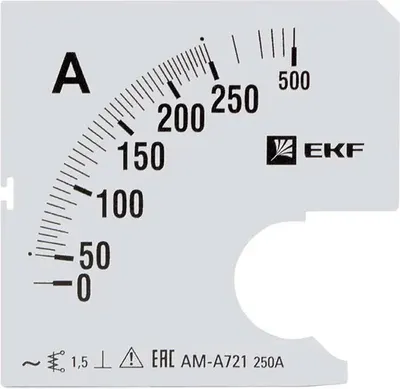 Шкала для амперметра EKF PROxima Для A721 250/5А-1.5 / s-a721-250
