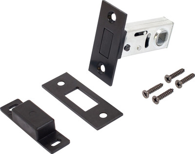 Защелка врезная Аллюр Арт L50-8М BL (матовый черный)