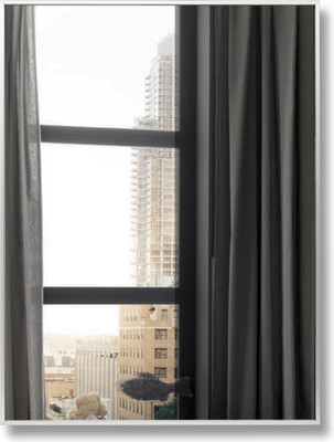 Зеркало Алмаз-Люкс М-390 (80x60см, в белой алюминиевой раме)