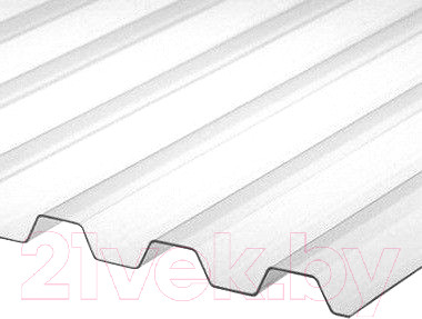 Монолитный поликарбонат Borrex Трапеция 2000x1050x0.8мм (прозрачный)