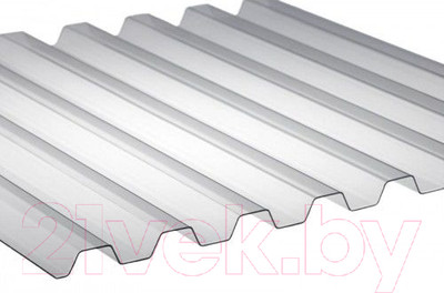 Монолитный поликарбонат Borrex Трапеция 2000x1050x0.8мм (серый)