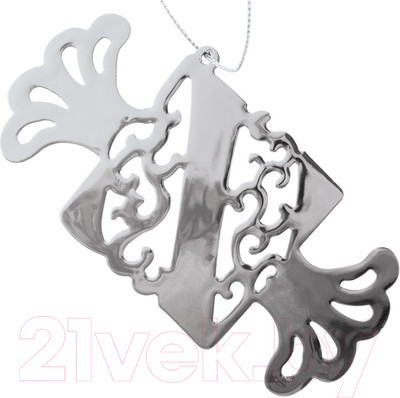 Подвеска новогодняя Волшебная страна Конфета / 100952 (серебристый)