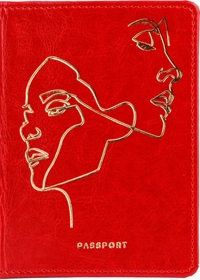 Обложка на паспорт OfficeSpace Life Line / 311102 (красный)