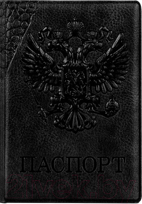 Обложка на паспорт OfficeSpace Герб / 311118 (черный)