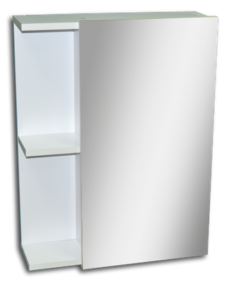 Шкаф с зеркалом для ванной Гамма 05т (белый)