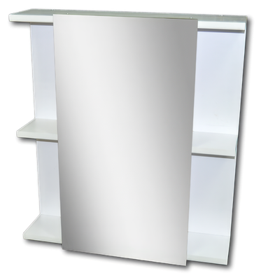 Шкаф с зеркалом для ванной Гамма 07т (белый)