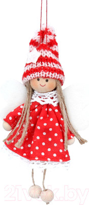 Елочная игрушка Gisela Graham Nordic Kitchen Фея в скандинавском платье / 17178