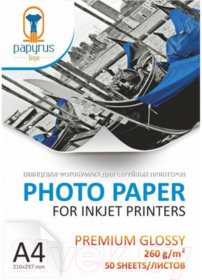 Фотобумага Papyrus Premium A4 260 г/м2 / BN04894 (50л, глянцевый)