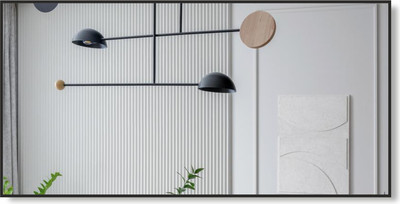 Зеркало Алмаз-Люкс М-424 (120x60см, в черной алюминиевой раме)