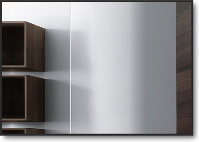 Зеркало Алмаз-Люкс М-414 (100x70см, в черной алюминиевой раме)