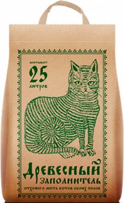 Наполнитель для туалета Котяра Древесный / 00321 (25л)