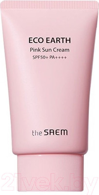 Крем солнцезащитный The Saem Eco Earth Pink Sun Cream SPF50+ PA++++ (50мл)