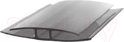 Профиль соединительный для поликарбоната Berolux Неразъемный 4мм (6м, серый)