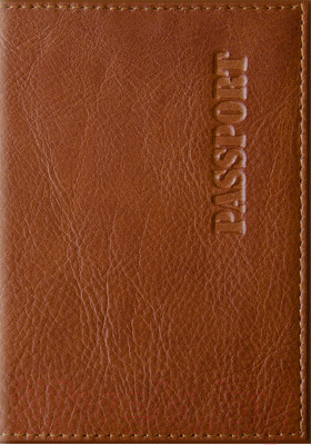 Обложка на паспорт OfficeSpace Элегант / 254223 (светло-коричневый)