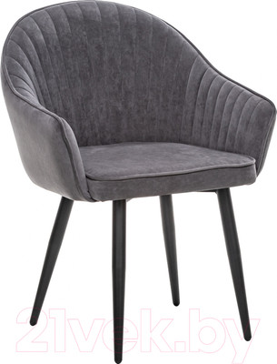 Стул Импэкс Leset Вайд с подлокотниками (черный/велюр графит)