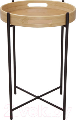 Журнальный столик Sheffilton SHT-CT30 (черный муар/прозрачный лак)