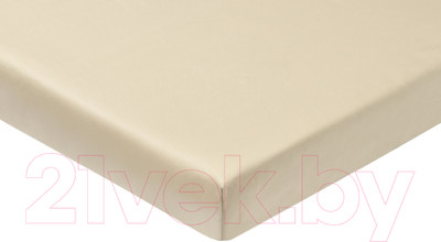 Простыня AlViTek Сатин однотонный на резинке 160x200x25 / ПР-СО-Р-160-БЕЖ (бежевый)