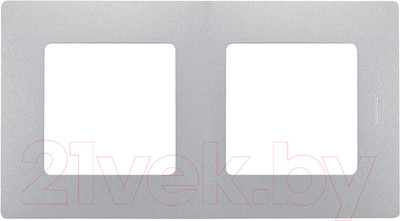 Рамка для выключателей и розеток Legrand Etika 672552 (алюминий)