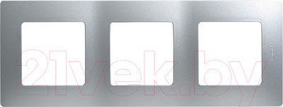 Рамка для выключателей и розеток Legrand Etika 672553 (алюминий)