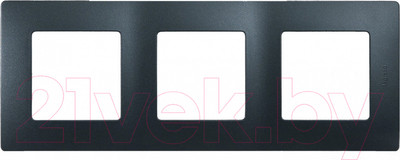 Рамка для выключателей и розеток Legrand Etika 672583 (антрацит, 3 поста)