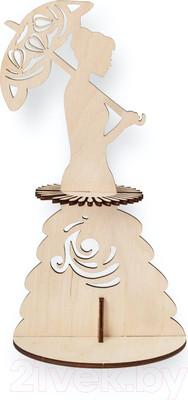 Салфетница EWA Дама с зонтиком (бесцветный)