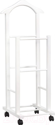 Стойка для одежды Мебельград 460х300х1090мм (белый полупрозрачный)