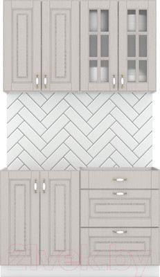 Кухонный гарнитур Интермебель Бостон-1 1.2 без столешницы (ясень капучино софт)