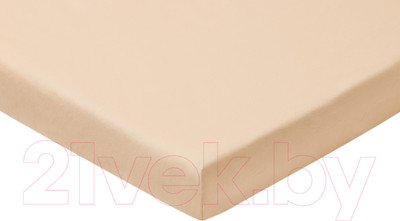 Простыня AlViTek Поплин однотонный на резинке 160x200x25 / ПР-ПО-Р-160-БЕЖ (бежевый)