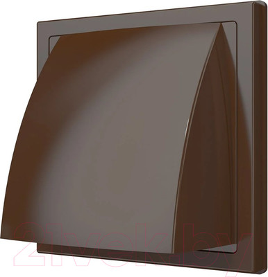 Решетка вентиляционная ERA С обратным клапаном и фланцем 1515К12.5ФВ (коричневый)