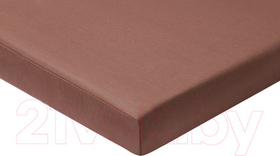 Простыня AlViTek Поплин однотонный на резинке 160x200x25 / ПР-ПО-Р-160-ШОК (шоколадный)