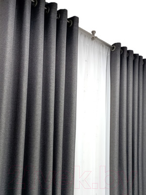 Штора Модный текстиль 03L1 / 112MT391019 (260x180, темно-серый)