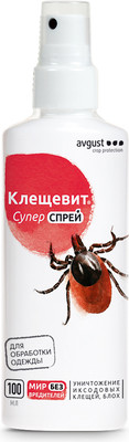 Спрей от насекомых Avgust Спрей Клещевит Супер (100мл)