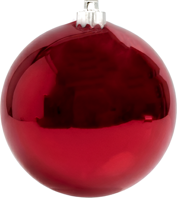 Шар новогодний GreenTerra 20см глянцевый (красный)